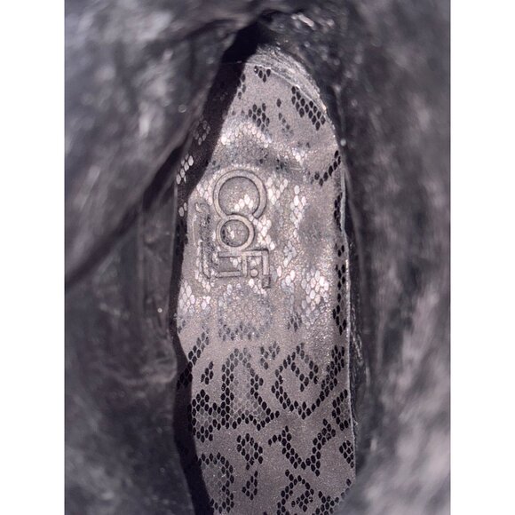 Cofi Womens Black Snake Embossed Leather Buckle Boots Size 10 - Picture 8 of 8